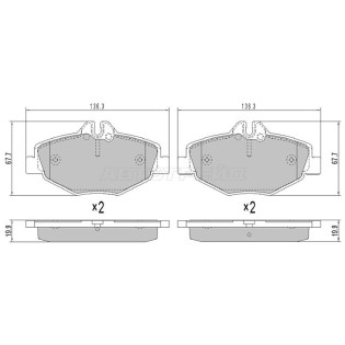 Колодки тормозные перед MERCEDES E200 W211 02-09 SAT