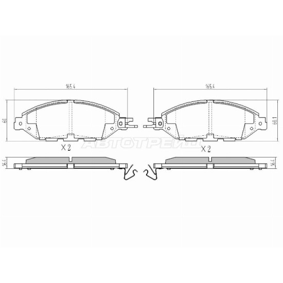 Колодки тормозные перед NISSAN MURANO Z52 16-/PATHFINDER R52 15- SAT