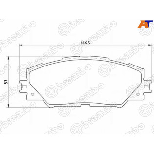 Колодки тормозные передн TOYOTA RAV4 05- BREMBO