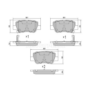 Колодки тормозные зад TOYOTA AVENSIS ZRT270 08- SAT