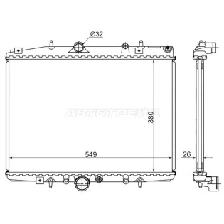 Радиатор CITROEN C5 (00-04)/PEUGEOT 406 (99-)/PEUGEOT 607 (00-) 2.0/2.0TD SAT