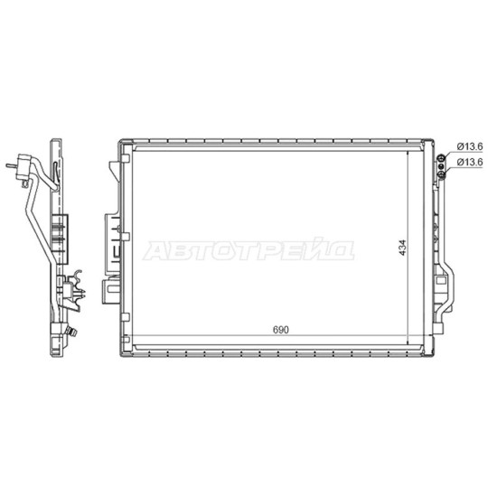 Радиатор кондиционера Mercedes-Benz S-Class 05-13 / CL-Class 06-10 SAT